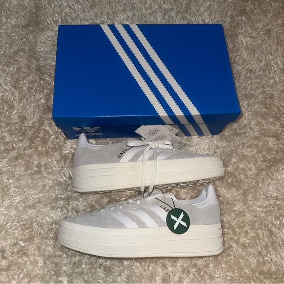 Women’s Adidas Gazelle Bold Grey White - Picture 3 of 7